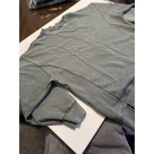 AERIE Distressed Oversized Crewneck Sweatshirt Sage Green Women’s Cozy - Size M